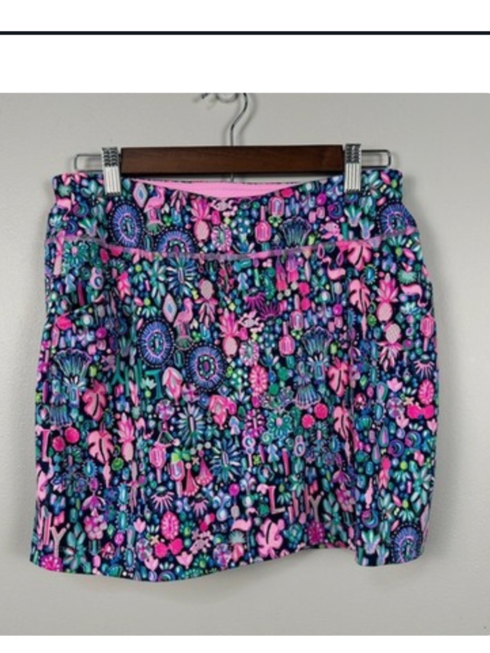Lilly Pulitzer Womens Small Luxletic Aila Skort Low Tide Navy UPF 50+
